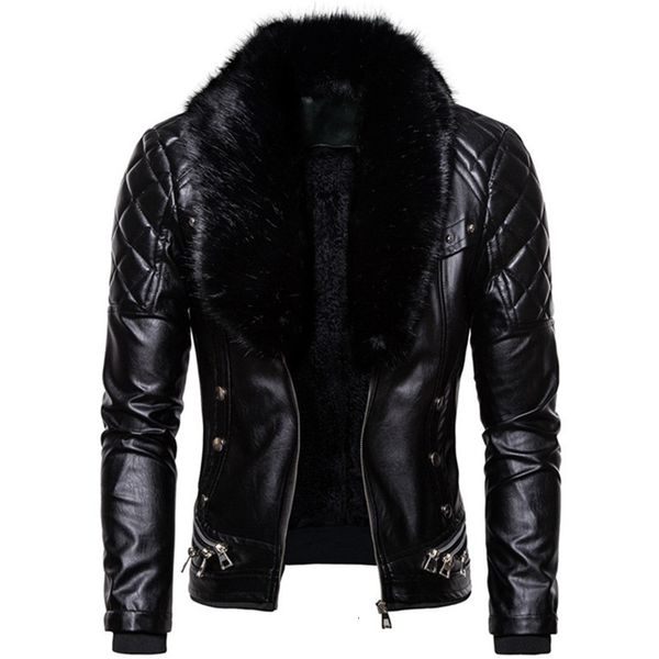 men's jackets design motorcycle bomber add wool leather jacket men autumn turn down fur collar removable slim fit male warm pu coats 23, Black;brown
men's jackets design motorcycle bomber add wool leather jacket men autumn turn down fur collar removable slim fit male warm pu coats 23, Black;brown