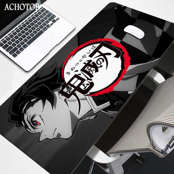 Image of Mouse Pads Wrist Demon Slayer Printing Mouse Pad Gamer Accessory Large Computer Edge Keyboard Mat mousepad gift R230824