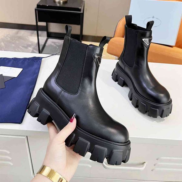 designer monolith brush leather boot autumn winter snowshoes womens ankle booties round toe black boots metal triangles shoes size 35-41
designer monolith brush leather boot autumn winter snowshoes womens ankle booties round toe black boots metal triangles shoes size 35-41
