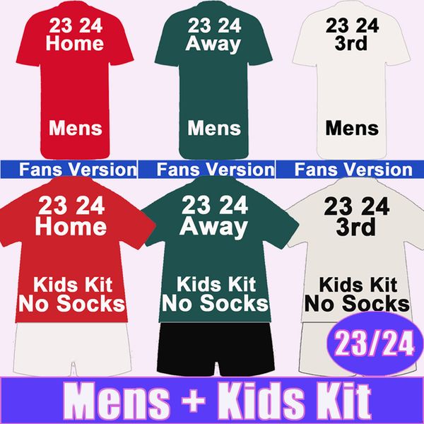 23 24 club mens soccer jerseys kids kit home red away green 3rd white football shirts short sleeve uniforms, Black;yellow
23 24 club mens soccer jerseys kids kit home red away green 3rd white football shirts short sleeve uniforms, Black;yellow