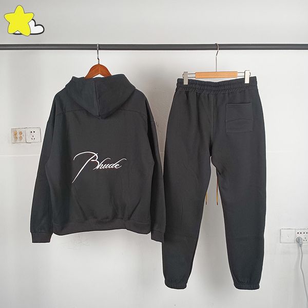men's tracksuits men women classic embroidery rhude sets green blue red black oversized hoodie sweatpants outfits fleece inside tags 23, Gray
men's tracksuits men women classic embroidery rhude sets green blue red black oversized hoodie sweatpants outfits fleece inside tags 23, Gray