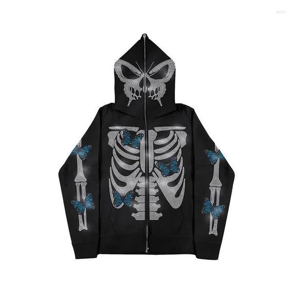 men's designer hoodies y2k full zip up hoodie men autumn winter gothic rhinestones web sweatshirt hip hop grunge skeleton fashion491, Black
men's designer hoodies y2k full zip up hoodie men autumn winter gothic rhinestones web sweatshirt hip hop grunge skeleton fashion491, Black