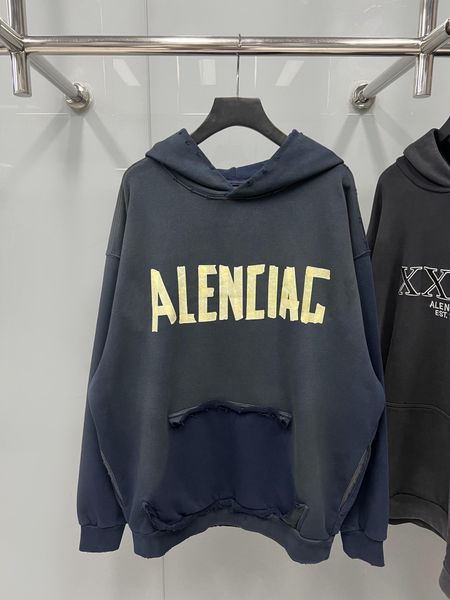 2023ss bale men washed painted destruction ripped hoodie loose casual fashion tape logo letter printing hooded sweater zipper jacket, Black
2023ss bale men washed painted destruction ripped hoodie loose casual fashion tape logo letter printing hooded sweater zipper jacket, Black