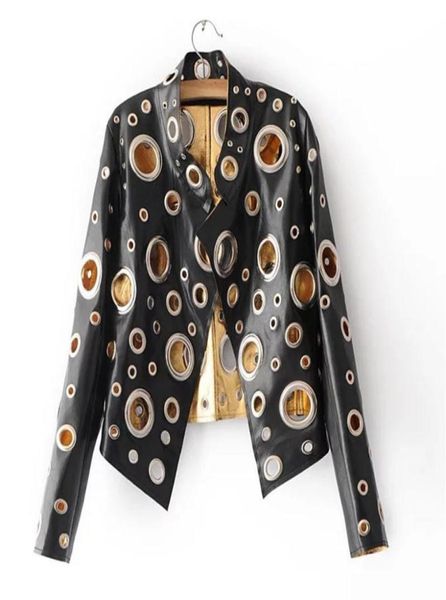 european and american fashion stand collar pu jacket coat loose bright openwork metal ring decoration pu jackets coats black xl5989051
european and american fashion stand collar pu jacket coat loose bright openwork metal ring decoration pu jackets coats black xl5989051