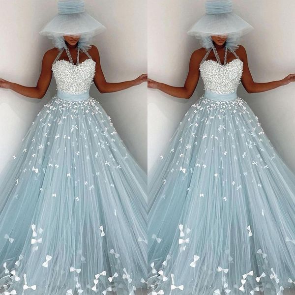 light blue mermaid evening dresses butterfly appliques sequin pleat prom gowns halter ladies vestido de novia, Black;red
light blue mermaid evening dresses butterfly appliques sequin pleat prom gowns halter ladies vestido de novia, Black;red