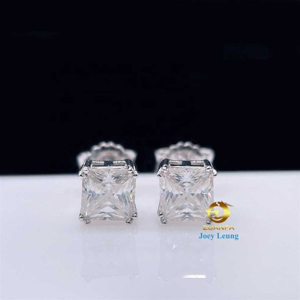 hip hop earrings jewelry 925 sterling silver gold plated vvs moissanite diamond princess cut fashion earrings studs, Golden
hip hop earrings jewelry 925 sterling silver gold plated vvs moissanite diamond princess cut fashion earrings studs, Golden