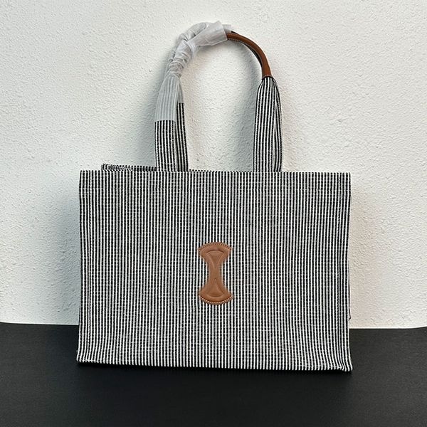 canvas tote shopping bag stripe handbags purse shoulder bags cowhide letter golden hardware two-tone large capacity pockets
canvas tote shopping bag stripe handbags purse shoulder bags cowhide letter golden hardware two-tone large capacity pockets