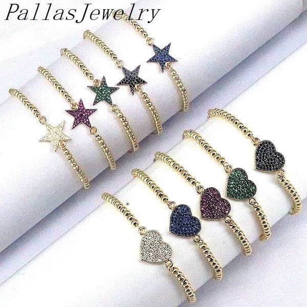 bangle 10pcs cubic zircon charm star heart cz micro pave bracelet gold plated beads jewelry chain bracelets women girl gift 230824, Black
bangle 10pcs cubic zircon charm star heart cz micro pave bracelet gold plated beads jewelry chain bracelets women girl gift 230824, Black