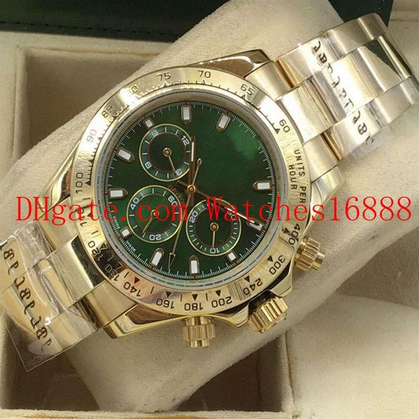 men's 40mm 116508 18k yellow gold green dial bezel bracelet automatic movement mens watch watches196c, Slivery;brown
men's 40mm 116508 18k yellow gold green dial bezel bracelet automatic movement mens watch watches196c, Slivery;brown