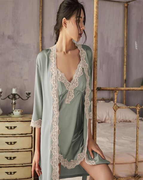 women039s sleepwear kimono gown women 2pcs robe sets satin spa robes for girls brithday party lace lingerie bathrobe patch8318612, Black;red
women039s sleepwear kimono gown women 2pcs robe sets satin spa robes for girls brithday party lace lingerie bathrobe patch8318612, Black;red