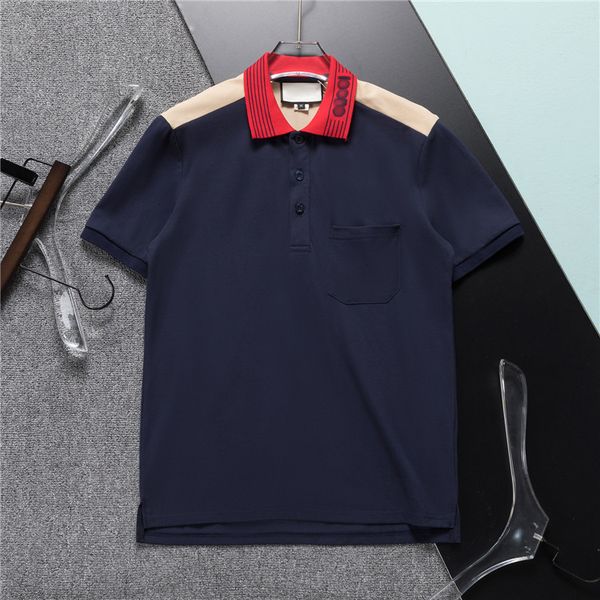 european and american designers' men's t-shirts and polo shirts with patchwork pockets, woven letters, embroidered loose neck, kni, White;black
european and american designers' men's t-shirts and polo shirts with patchwork pockets, woven letters, embroidered loose neck, kni, White;black