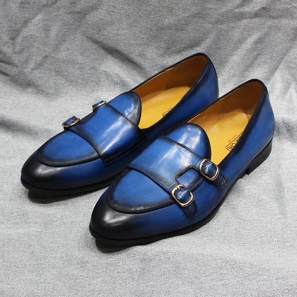dress shoes men's loafers genuine leather handmade monk strap office wedding party casual footwear double buckle slip on dress shoes fo, Black
dress shoes men's loafers genuine leather handmade monk strap office wedding party casual footwear double buckle slip on dress shoes fo, Black