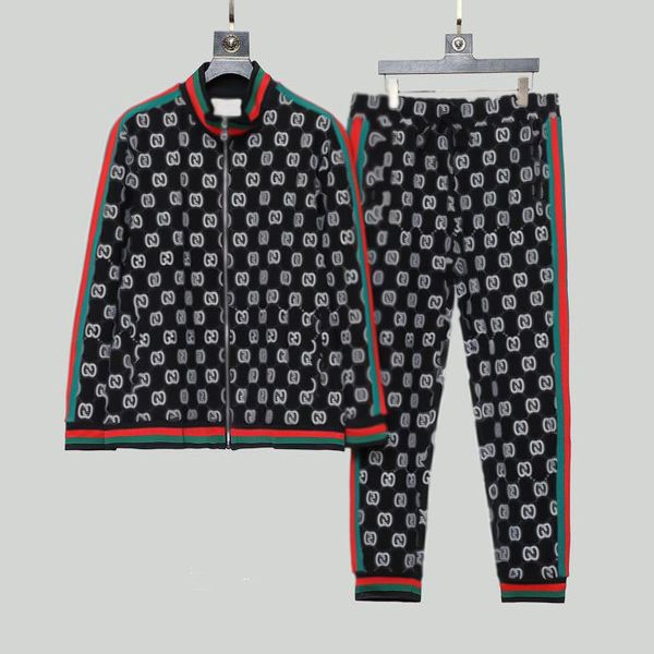 men's new autumn fashion embroidered craft coat men's and women's trousers two-piece set t9c3, Black;brown
men's new autumn fashion embroidered craft coat men's and women's trousers two-piece set t9c3, Black;brown