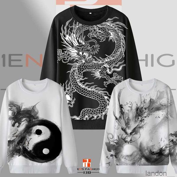 chinese ink dragon sweater pattern printed long sleeve men's animal plush round neck loose trendy large winter, Black
chinese ink dragon sweater pattern printed long sleeve men's animal plush round neck loose trendy large winter, Black