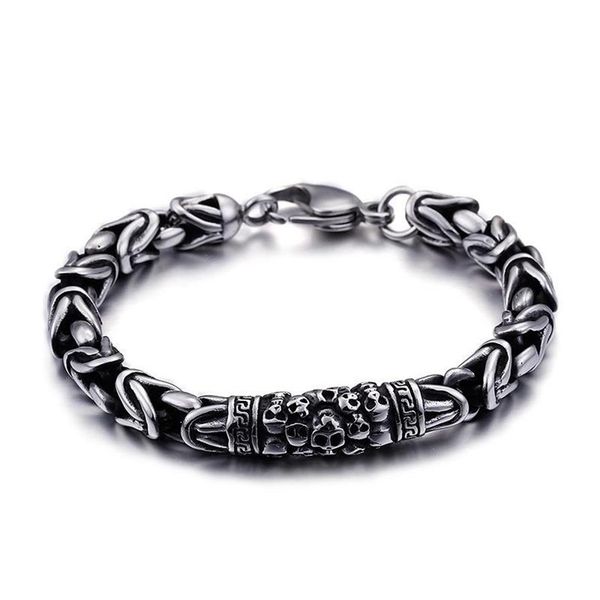 link chain fashion vintage style viking bracelet wrist silver color charm skull for men jewelry233x, Black
link chain fashion vintage style viking bracelet wrist silver color charm skull for men jewelry233x, Black