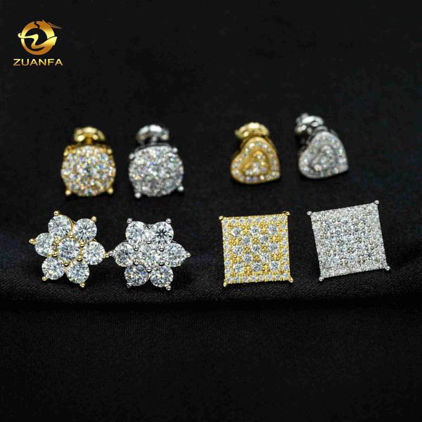 zuanfa custom made moissanite diamond earrings hip hop men women fashion jewelry 925 silver ear stud 18k gold plated, Golden
zuanfa custom made moissanite diamond earrings hip hop men women fashion jewelry 925 silver ear stud 18k gold plated, Golden