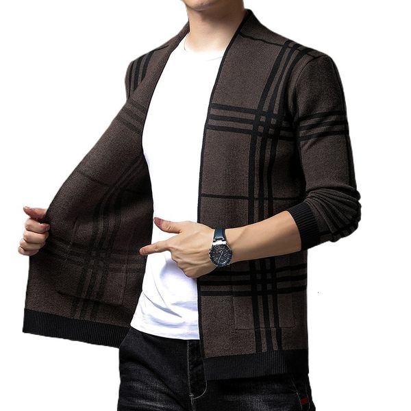 men's sweaters knitted cardigan stripe straight print warm pocket button advanced fashion knit plaid 230823, White;black
men's sweaters knitted cardigan stripe straight print warm pocket button advanced fashion knit plaid 230823, White;black