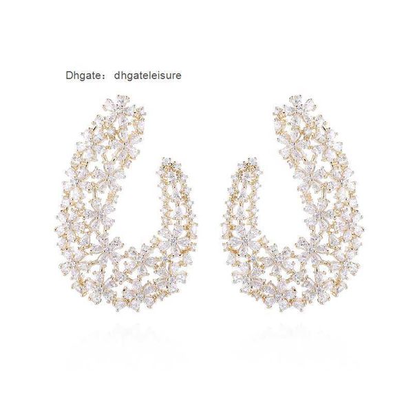 style earrings zircon banquet bridal accessories flower women's earrings, Golden
style earrings zircon banquet bridal accessories flower women's earrings, Golden