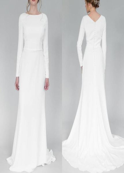 mermaid long sleeves modest wedding dresses with sleeves boat neck full sleeves simple informal lds temple bridal gowns 2020 custo3679534, White
mermaid long sleeves modest wedding dresses with sleeves boat neck full sleeves simple informal lds temple bridal gowns 2020 custo3679534, White