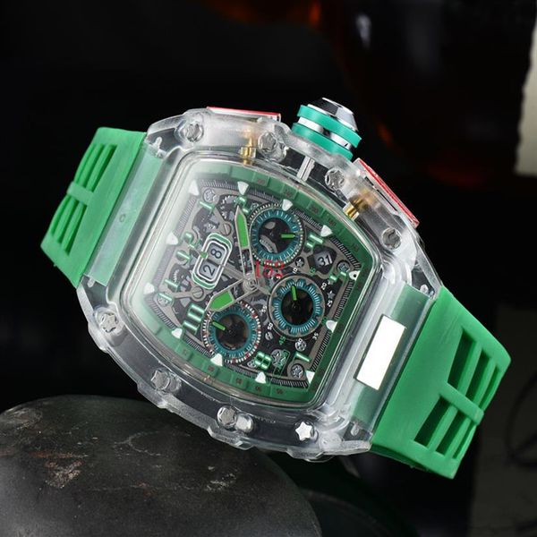 2022 luxury six-pin quartz transparent bezel men's automatic watch men's designer waterproof watch250t, Slivery;brown
2022 luxury six-pin quartz transparent bezel men's automatic watch men's designer waterproof watch250t, Slivery;brown