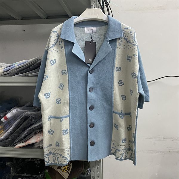 men's sweaters short shirt rhude cashew flower jacqurd cardigan sweater men women classic patchwork floral casual 1 knitt 230823, White;black
men's sweaters short shirt rhude cashew flower jacqurd cardigan sweater men women classic patchwork floral casual 1 knitt 230823, White;black