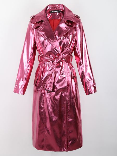 women's leather faux leather nerazzurri spring autumn long shiny reflective patent leather trench coat for women sashes double breasted, Black
women's leather faux leather nerazzurri spring autumn long shiny reflective patent leather trench coat for women sashes double breasted, Black