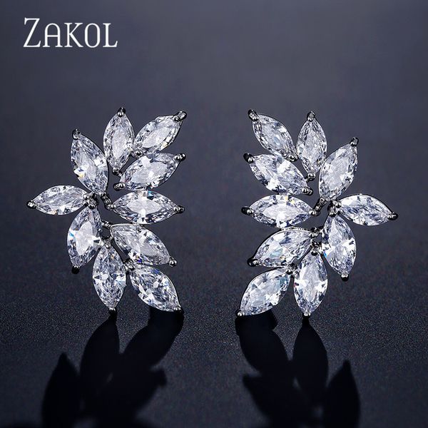 charm zakol fashion leaf cubic zircon stud earrings for women shinny sliver color crystal flower earring jewelry gift brinco ep2233 230823, Golden
charm zakol fashion leaf cubic zircon stud earrings for women shinny sliver color crystal flower earring jewelry gift brinco ep2233 230823, Golden