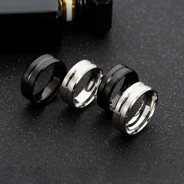 36pcs 8mm wide center groove frosted men's stainless steel ring popular simple jewelry gift wholesale, Silver
36pcs 8mm wide center groove frosted men's stainless steel ring popular simple jewelry gift wholesale, Silver