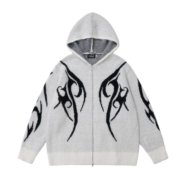 cardigan sweater coat streetwear hip hop knitted pattern double zipper hooded sweaters 2023 harajuku fashion loose jumper coats, Black;brown
cardigan sweater coat streetwear hip hop knitted pattern double zipper hooded sweaters 2023 harajuku fashion loose jumper coats, Black;brown