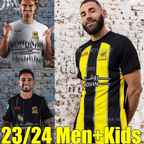 23/24 benzema kante al ittihad fc club soccer jerseys 2023 2024 hamdallah romarinho camara wine costa coronado men kids kits football shirt, Black;yellow
23/24 benzema kante al ittihad fc club soccer jerseys 2023 2024 hamdallah romarinho camara wine costa coronado men kids kits football shirt, Black;yellow