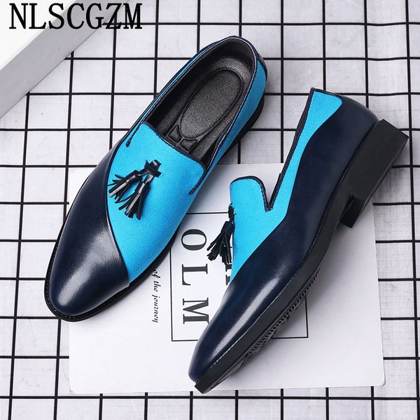 dress shoes men party flats formal patchwork tassel leather casuals shoes handmade wedding men loafers shoes for men dress shoes blue shoe 2, Black
dress shoes men party flats formal patchwork tassel leather casuals shoes handmade wedding men loafers shoes for men dress shoes blue shoe 2, Black