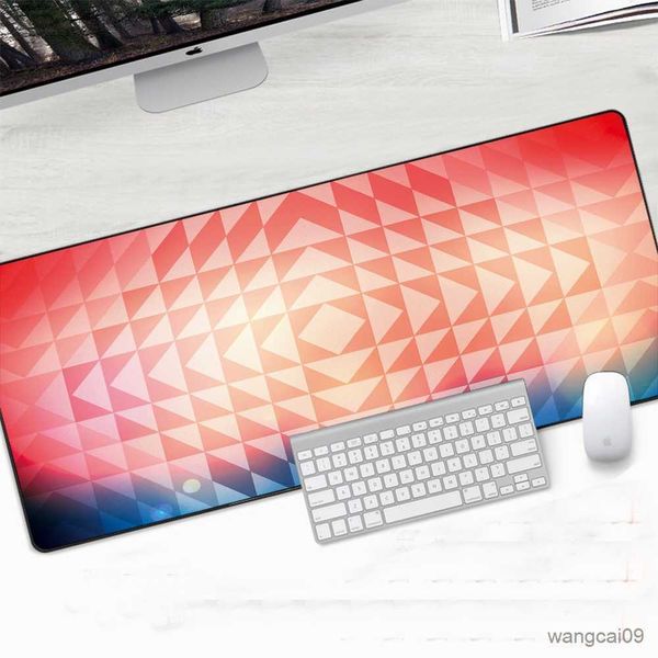 Image of Mouse Pads Wrist Blue Red Mouse Pad Abstract Pattern Large Computer Mousepad Cool Gaming Pad to Mouse Keyboard Desk Mice Mat for laptop R230824