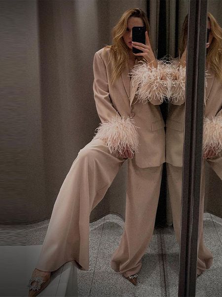women's tracksuits women solid feather suit pant 3 piece set backless vest long sleeve coat high waist pant suit spring grace commute o, Gray
women's tracksuits women solid feather suit pant 3 piece set backless vest long sleeve coat high waist pant suit spring grace commute o, Gray