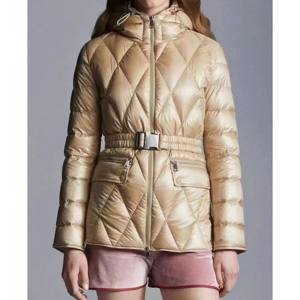 8.24 keep warm lightweight hooded drawstring argyle quilted collect waist goose down jacket women, Black
8.24 keep warm lightweight hooded drawstring argyle quilted collect waist goose down jacket women, Black