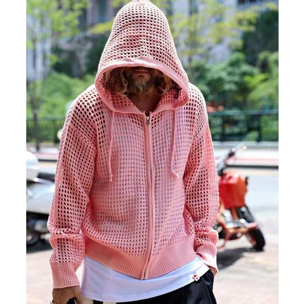 men's sweaters y2k japanese streetwear mens autumn thin style pink cardigan knitted sweater man hollow out plaid zip up jackets coats 2, White;black
men's sweaters y2k japanese streetwear mens autumn thin style pink cardigan knitted sweater man hollow out plaid zip up jackets coats 2, White;black
