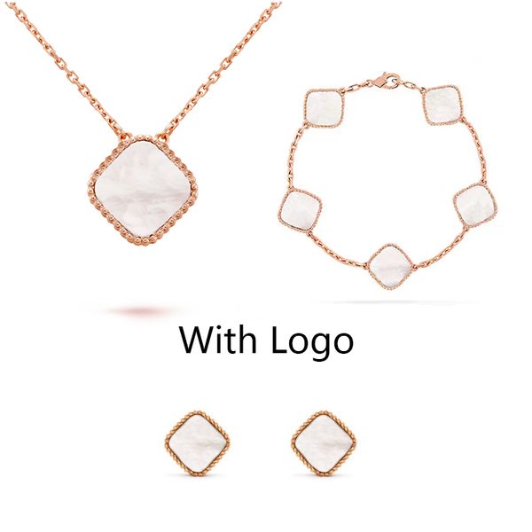 luxury van four leaf flower necklace bracelet earrings set for women charm clover gold lucky motifs cleef shell choker necklace original log, Silver
luxury van four leaf flower necklace bracelet earrings set for women charm clover gold lucky motifs cleef shell choker necklace original log, Silver