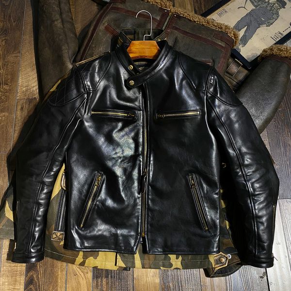 men's jackets fast asian size super quality genuine japan horse leather horsehide stylish rider jacket 230824, Black;brown
men's jackets fast asian size super quality genuine japan horse leather horsehide stylish rider jacket 230824, Black;brown