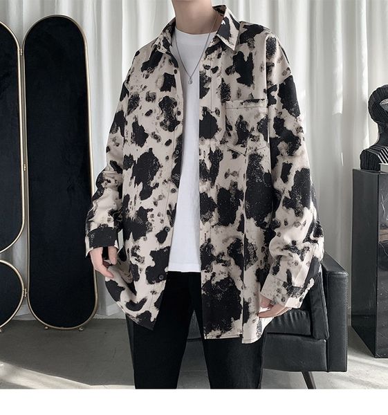 men's casual shirts printed spring loose highquality lapel collar blouses smooth button allmatch clothing 230823, White;black
men's casual shirts printed spring loose highquality lapel collar blouses smooth button allmatch clothing 230823, White;black