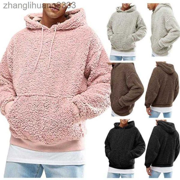 men's hoodies & sweatshirts 2021 winter men warm faux fur teddy bear hoodie hooded sweatshirt pullover casual baggy coat putwear, Black
men's hoodies & sweatshirts 2021 winter men warm faux fur teddy bear hoodie hooded sweatshirt pullover casual baggy coat putwear, Black