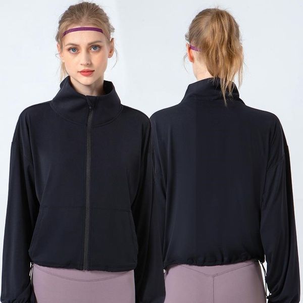 2023 yoga jacket clothing women's full zip sweatshirt training track running coat with pocket top
2023 yoga jacket clothing women's full zip sweatshirt training track running coat with pocket top
