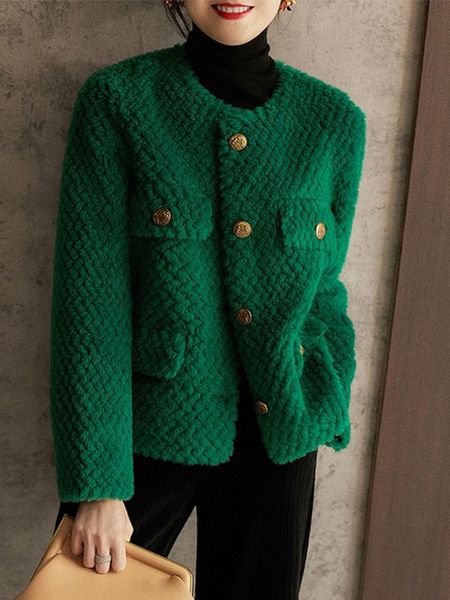 women's jackets 2023 autumn winter european and american small fragrance temperament grain velvet imitation lamb fur short coat women y, Black;brown
women's jackets 2023 autumn winter european and american small fragrance temperament grain velvet imitation lamb fur short coat women y, Black;brown