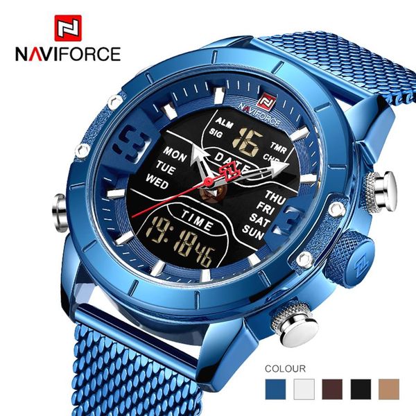 naviforce new 9153 sport digital military men watch brand luxury steel strap wristwatch relogio masculino montre homme2672, Slivery;brown
naviforce new 9153 sport digital military men watch brand luxury steel strap wristwatch relogio masculino montre homme2672, Slivery;brown