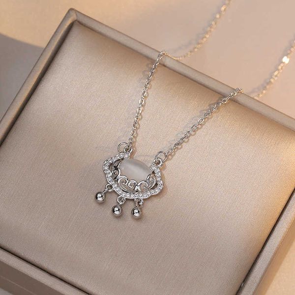 necklace female safety lock titanium steel same long life lock bell light luxury friend jewelry lock bone chain, Silver
necklace female safety lock titanium steel same long life lock bell light luxury friend jewelry lock bone chain, Silver