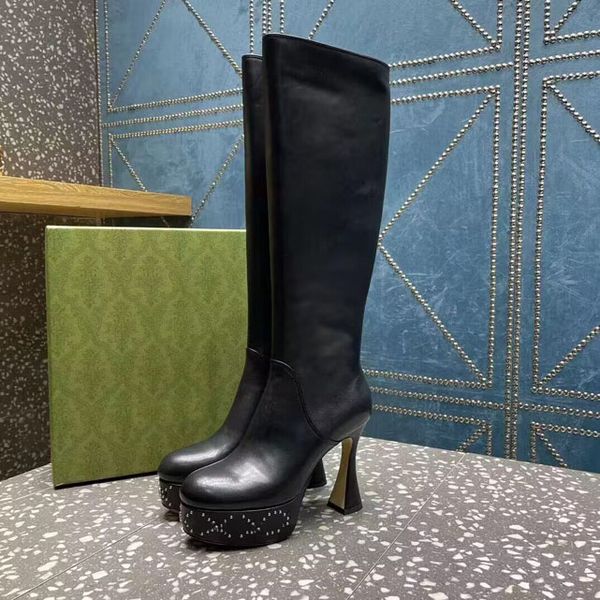 black leather zippered boots with thin high heels, thick heels, side zippered thighs, and high sleeves, suitable for female designer shoe fa
black leather zippered boots with thin high heels, thick heels, side zippered thighs, and high sleeves, suitable for female designer shoe fa