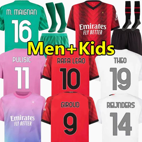 23 24 soccer jerseys pulisic rafa leao origi ac milans goalkeeper maignan giroud bennacer tomori theo kalulu florenzi 2023 2024 football shi, Black;yellow
23 24 soccer jerseys pulisic rafa leao origi ac milans goalkeeper maignan giroud bennacer tomori theo kalulu florenzi 2023 2024 football shi, Black;yellow