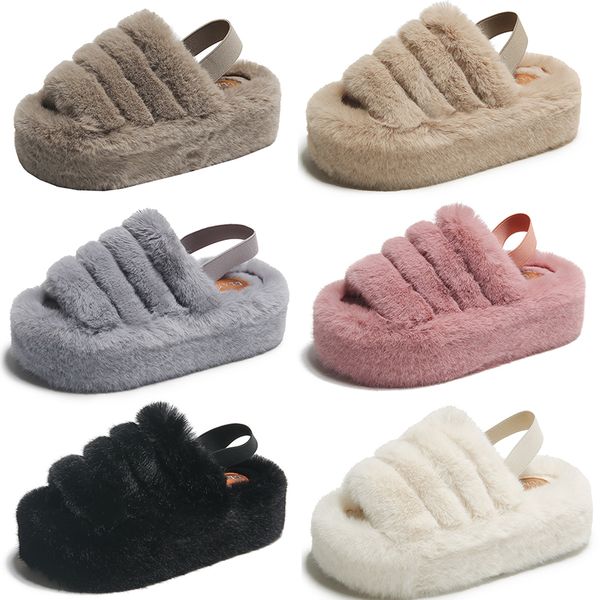 2023 home plush flat platform cotton slippers women white black khaki beige elastic band casual
2023 home plush flat platform cotton slippers women white black khaki beige elastic band casual