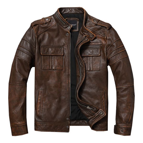 men's jackets 100layer cowhide leather jacket for men vintage corium moto classical stone mill distressed mens winter 230824, Black;brown
men's jackets 100layer cowhide leather jacket for men vintage corium moto classical stone mill distressed mens winter 230824, Black;brown