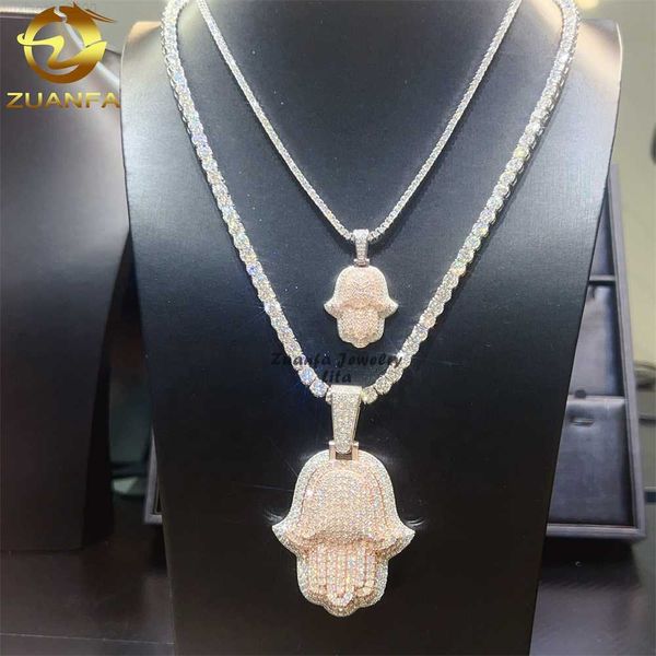 iced out jewelry 3" two tone rose gold silver moissanite hamsa custom hip hop pendant
iced out jewelry 3" two tone rose gold silver moissanite hamsa custom hip hop pendant