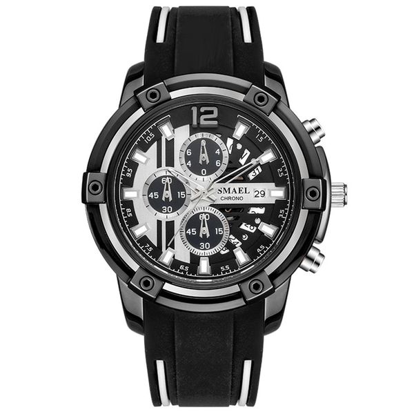 smael relogio masculino smael rubber strap men's fashion quartz watch sl-9081 fine dial pin button 30m waterproof wrist watch321m, Slivery;brown
smael relogio masculino smael rubber strap men's fashion quartz watch sl-9081 fine dial pin button 30m waterproof wrist watch321m, Slivery;brown