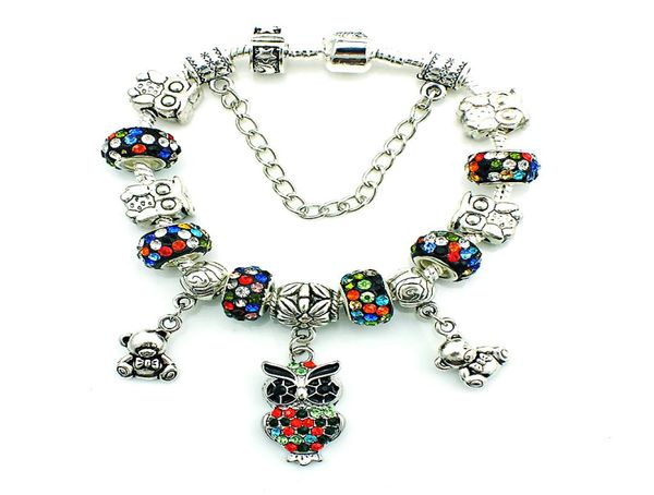 beads owl charm bracelets fashion 5 colors european brand infinity diy bracelets for women jewelry9888360, Black
beads owl charm bracelets fashion 5 colors european brand infinity diy bracelets for women jewelry9888360, Black